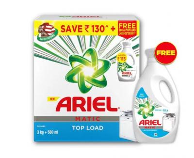 Ariel Matic Top Load Detergent Combo - Washing Powder, 3 kg (Get