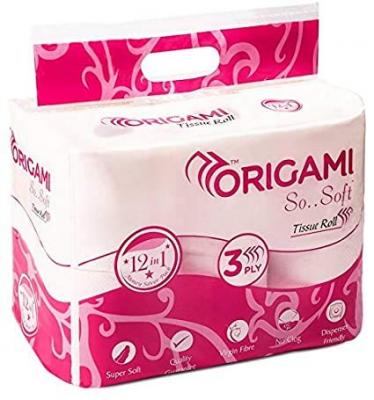 Origami So Soft 3 Ply Toilet Tissue, 10 + 2 Rolls