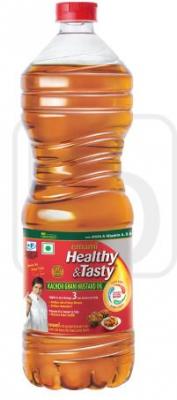 Emami Healthy & Tasty - Kachi Ghani Mustard Oil, 1 L Bottle