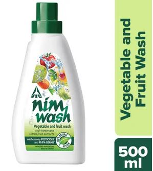 Nimwash Vegetable & Fruit Wash with 100% Natural Action, 500 ml