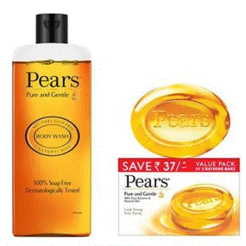 Pears Shower Gel - Pure & Gentle 250ml + Soap Bar - Pure & Gentl