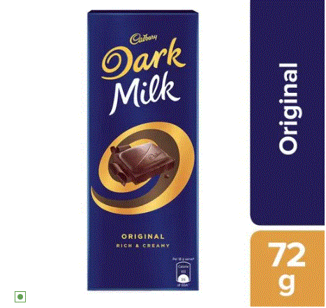 Cadbury Dark Milk Chocolate Bar, 72 gm