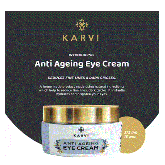 Karvi Anti ageing Eye Cream to reduce fine lines and dark circle