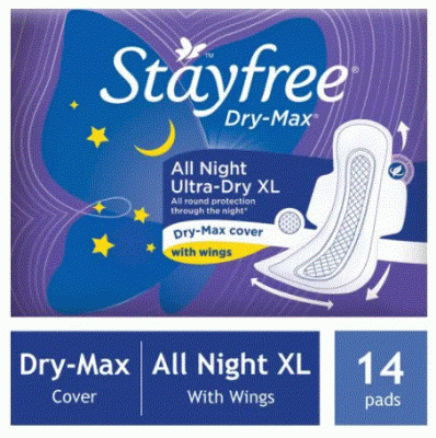 STAYFREE DRY MAX PADS 14 PCS ULTRA THINS-ALL NIGHT