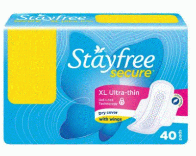 STAYFREE Secure Ultra-Thin Sanitary Pads, 40 Pads 