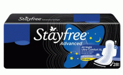 STAYFREE Advanced - All Night X-Large Sanitary Napkins, 28 pcs