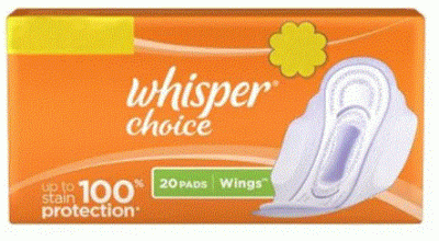 Whisper Sanitary Pads - Choice Wings Regular, 20 pcs