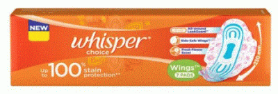 Whisper Sanitary Pads - Choice Wings, 7 Pads