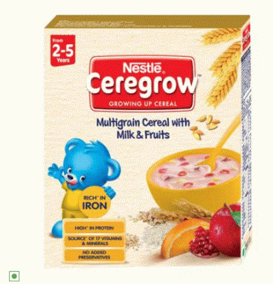 Nestle Ceregrow Growing Up Multigrain Cereal - With Milk & Fruit