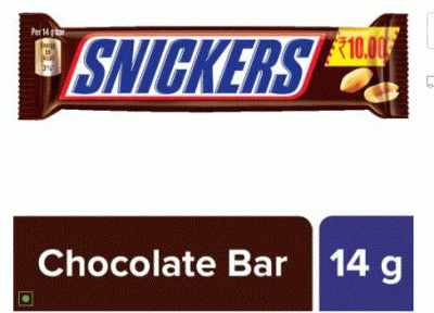 Snickers Chocolate Bar, 14 g Bar