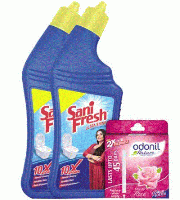 DABUR SANI FRESH-TOILET CLEANER 2X500 ML SHINE