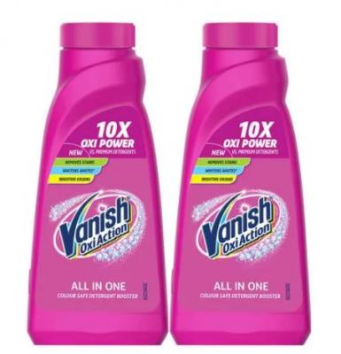 VANISH FABRIC STAIN REMOVER-LIQUID  (2 X  400 ML) OXI ACTION