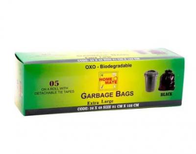 Home Mate Home Mate Garbage Bag - Black, Oxo-Bio-Degradable Roll