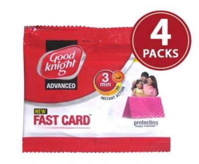 Good knight Fast Card - Mosquito Repellent Paper, 4x10 Cards Mul