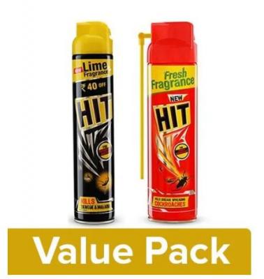 HIT Spray Flying Insect Killer Lime 625ml + Spray Crawling Insec