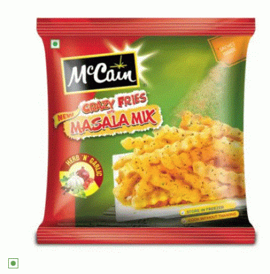 MCCAIN CRAZY FRIES  400 GMS MASALA MIX HARB'N' GARLIC