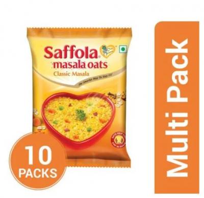 Saffola Masala Oats - Classic Masala, 10x40 g Multipack