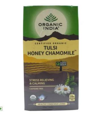 ORGANIC INDIA Chamomile Tea - Tulsi Honey, 43.5 g (25 Bags x 1.7