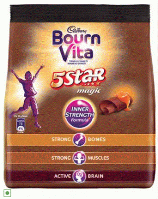 Cadbury Bournvita 5 Star Magic, Chocolate Health Drink, 500 g Po