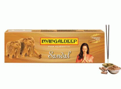 Mangaldeep Sandal Agarbatti Sticks, 80 sticks