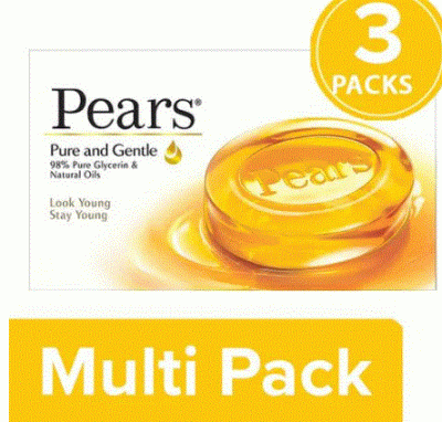 Pears Pure & Gentle Bathing Bar, 3x(3x125 g) Multipack