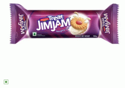 BRITANNIA TREAT CREAM BISCUITS 100 GMS JIM JAM