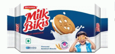 BRITANNIA MILK BIKIS BISCUITS 200 GMS MILK CREAM