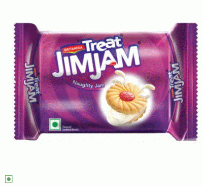 Britannia Treat Jim Jam Cream Biscuits, 150 g